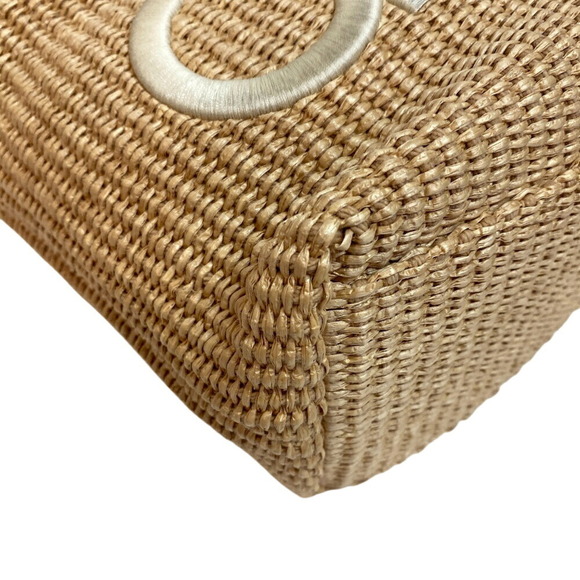 JIMMY CHOO 2-Way Basket Beach Tote Bag, Shoulder Beige, Women's - Picture 6 of 10